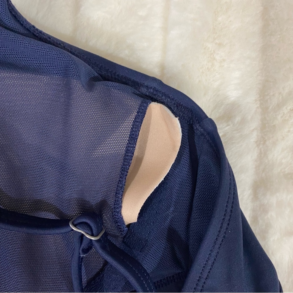 ATHLETA Fiji Blousy Tankini Top, Dress Blue #593958 Size 34 D/DD NEW - Picture 8 of 12